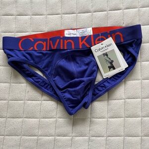 Calvin Klein Men's Purple/Blue and Red Jockstrap Briefs